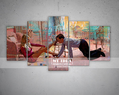 Jordan Belfort and Naomi's Love Story Multicolor Wall Art