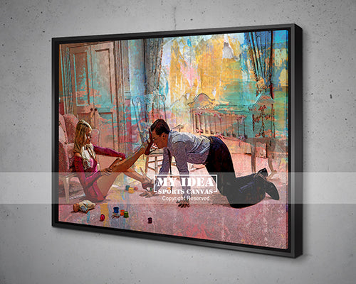 Jordan Belfort and Naomi's Love Story Multicolor Wall Art