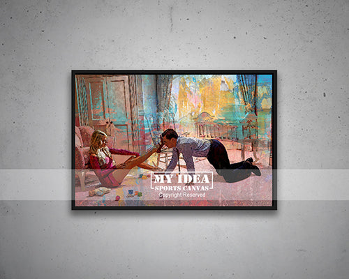 Jordan Belfort and Naomi's Love Story Multicolor Wall Art