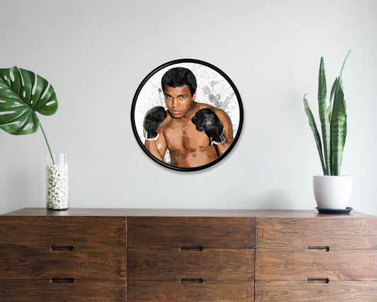 Cuadro de pared redondo de Muhammad Ali