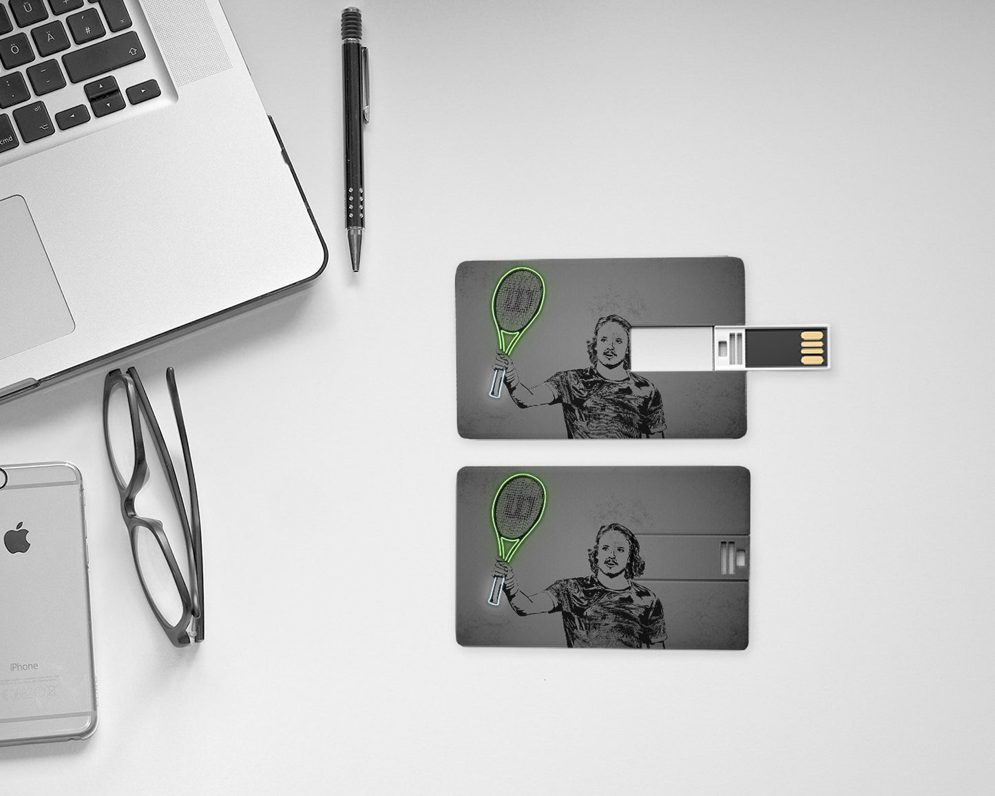 Stefanos Tsitsipas Neon Effect Pendrive