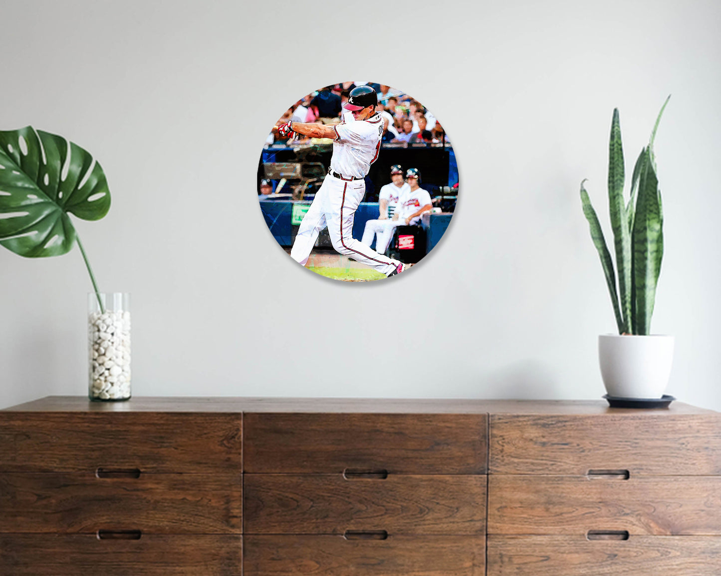 Chipper Jones Round Wall Art