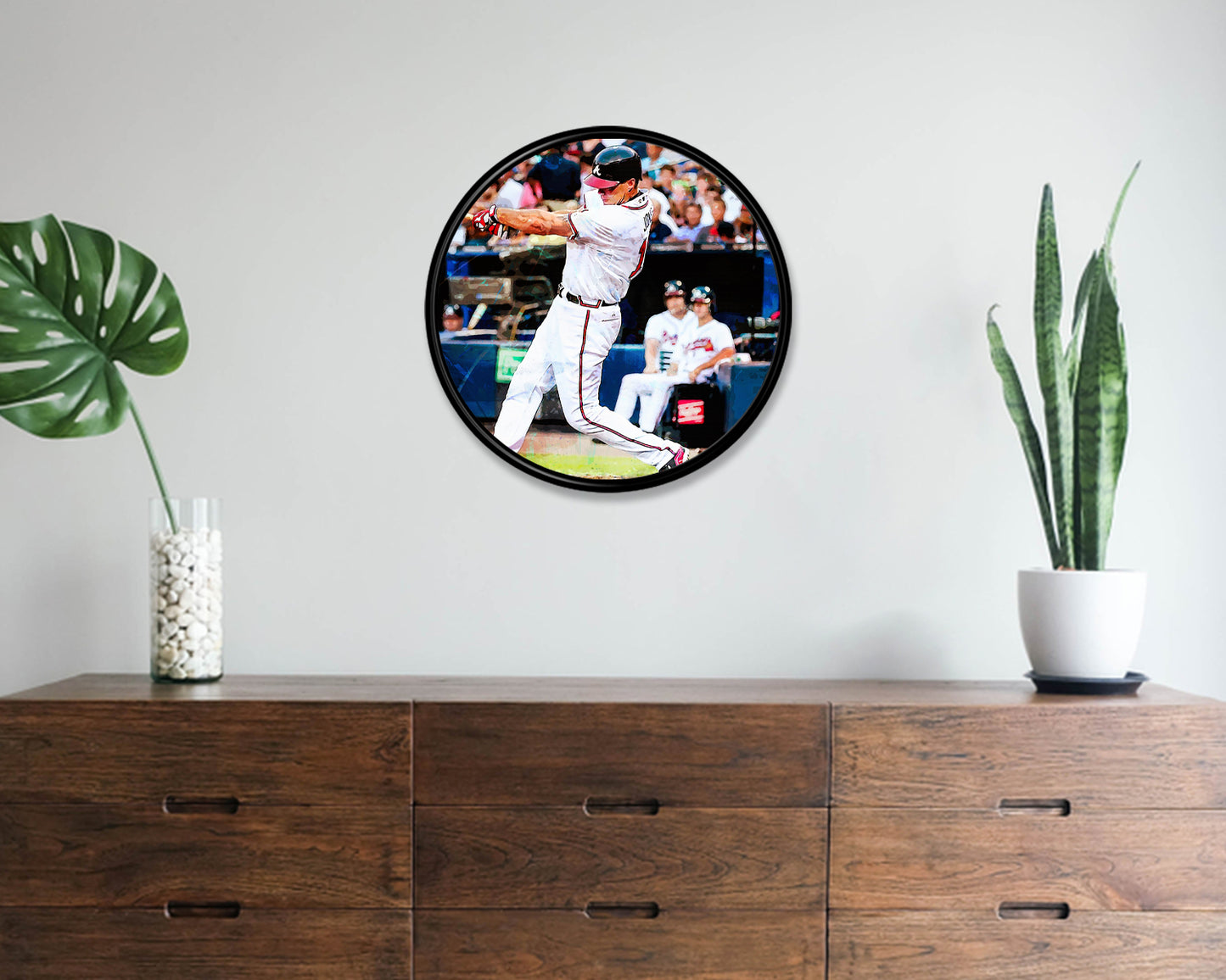 Chipper Jones Round Wall Art