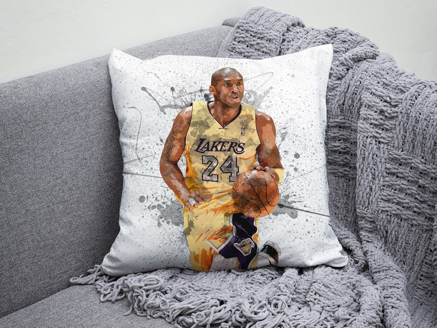 Kobe Bryant Splash Effect Pillow