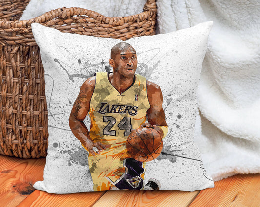 Almohada con efecto salpicadura de Kobe Bryant