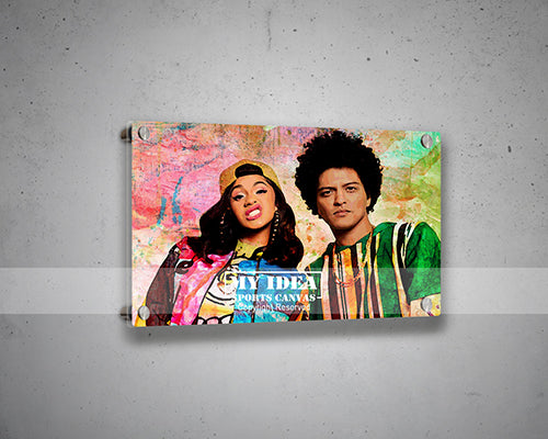 BRUNO MARS & CARDI Multicolour Wall Art