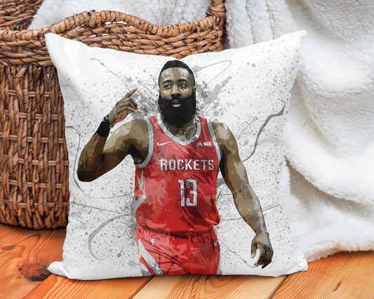 James Harden Splash Effect Pillow