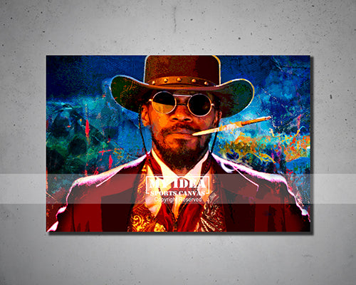 Arte mural multicolor de Django Unchained