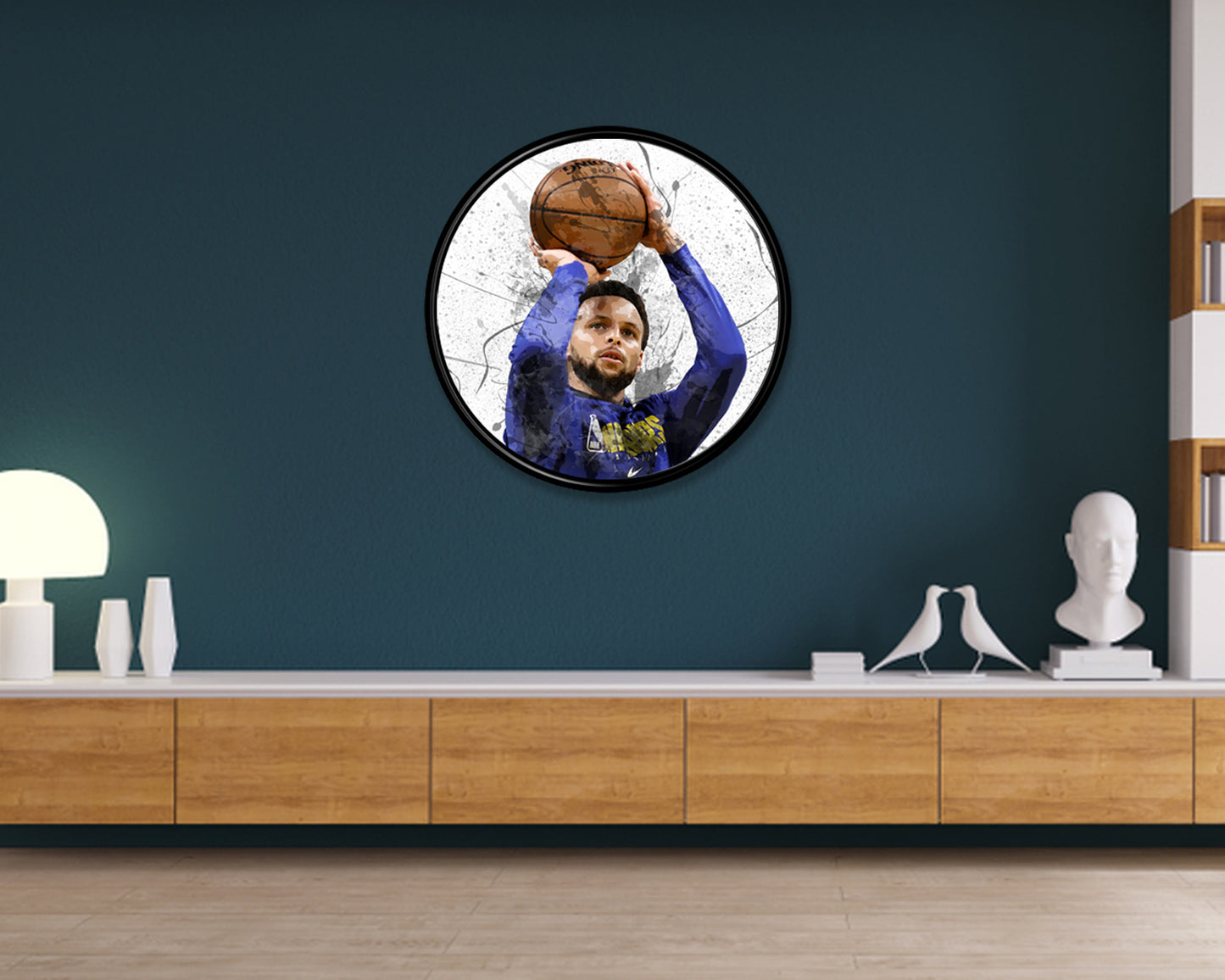 Cuadro de pared redondo de Stephen Curry