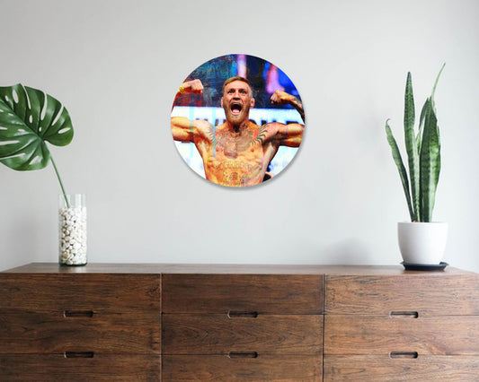 Conor McGregor Round Wall Art