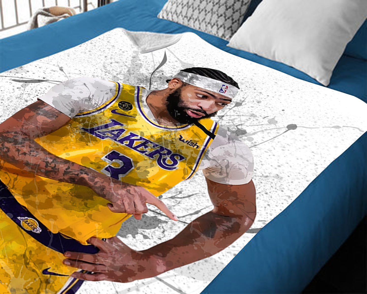 Anthony Davis Los Angeles Lakers Fleece Blanket