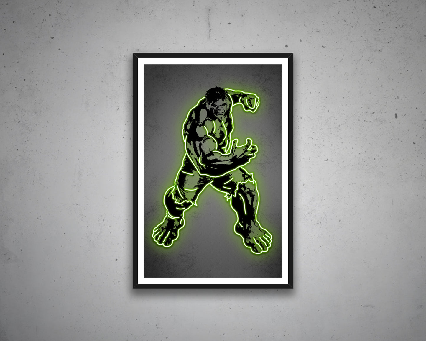 Arte de pared en lienzo de Hulk