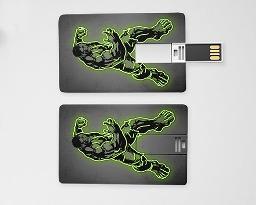 Pendrive con efecto neón de Hulk