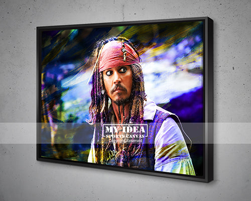 Captain Jack Sparrow Multicolour Wall Art