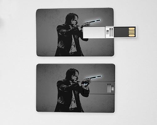 Memoria USB con efecto neón de John Wick