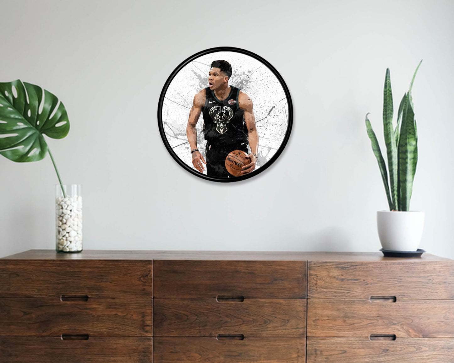 Giannis Antetokounmpo Round Wall Art