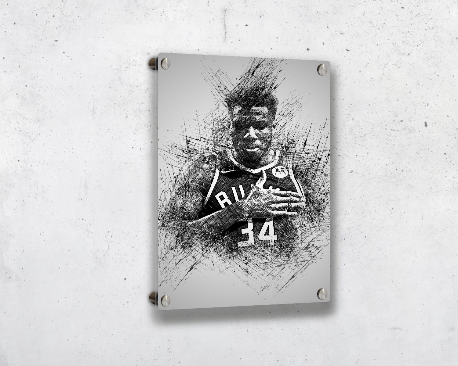 Giannis Antetokounmpo Sketch Wall Art