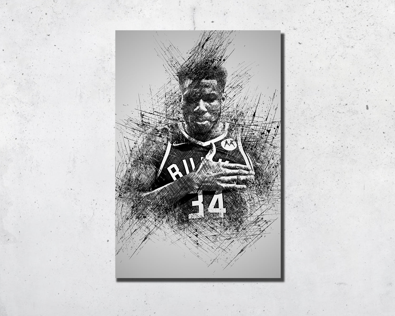 Giannis Antetokounmpo Sketch Wall Art