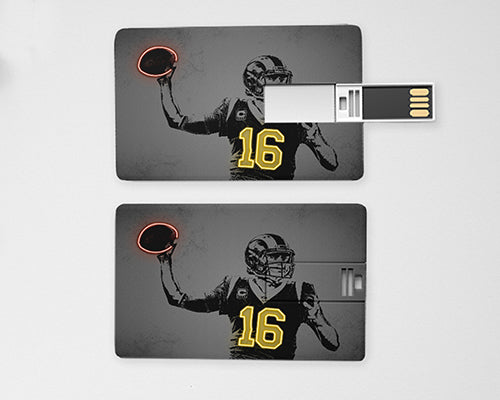 Memoria USB con efecto neón de Jared Goff