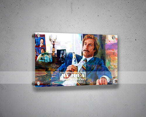 Ron Burgundy Multicolour Wall Art