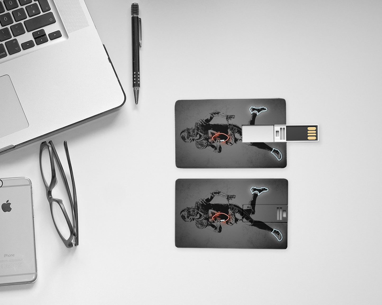 Memoria USB con efecto neón de Josh Allen