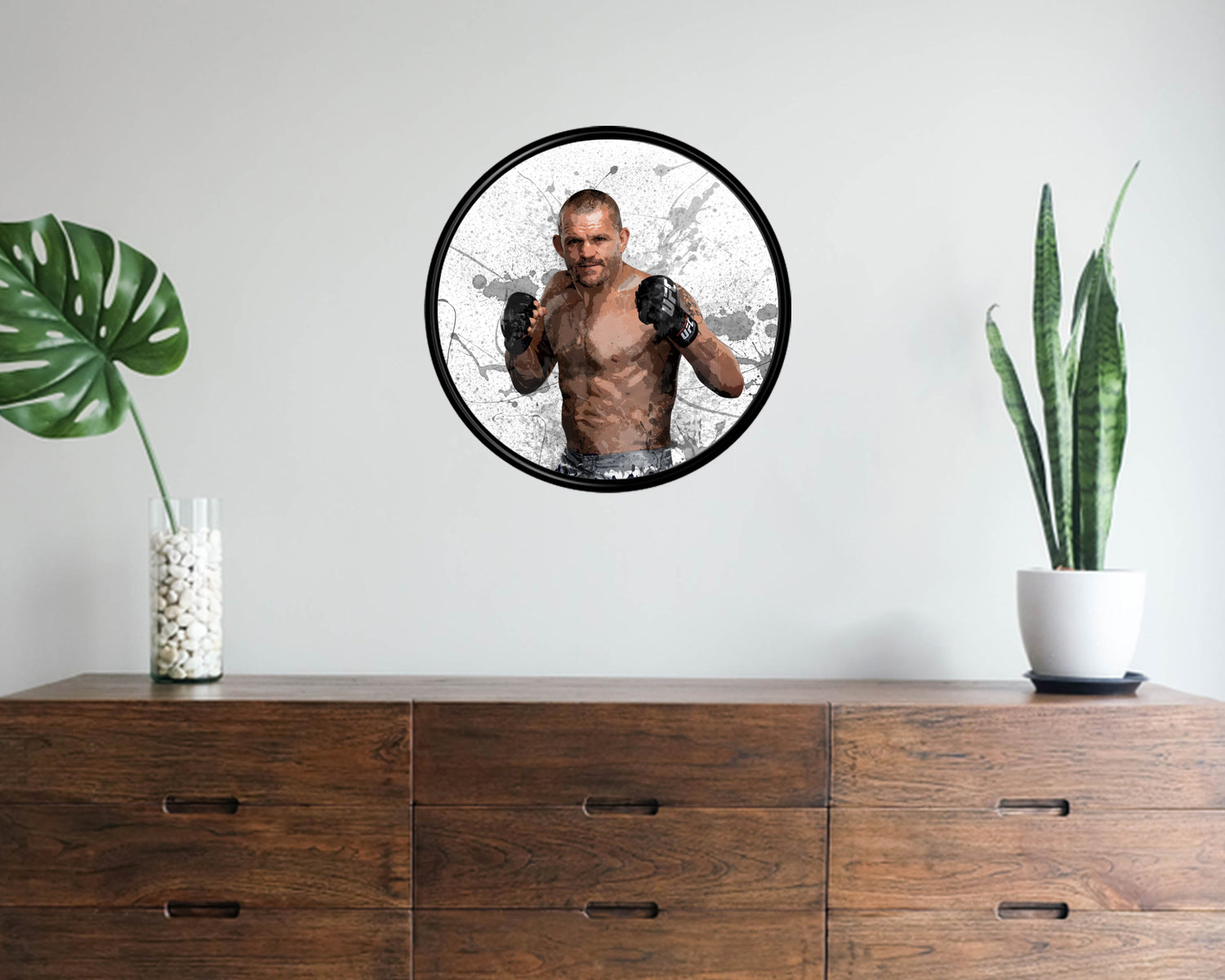 Chuck Liddell Round Wall Art