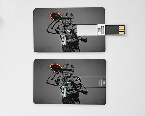 Memoria USB con efecto neón de Matthew Stafford