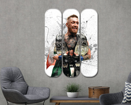 Arte mural de patineta acrílica de Conor McGregor