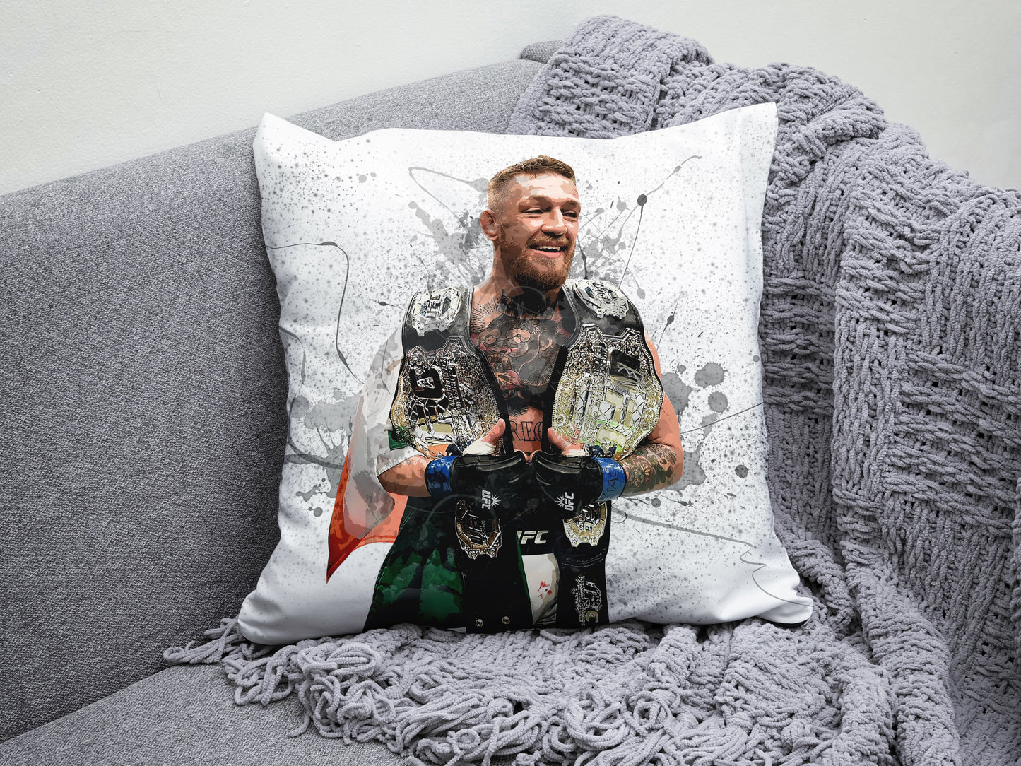 Conor McGregor Splash Effect Pillow