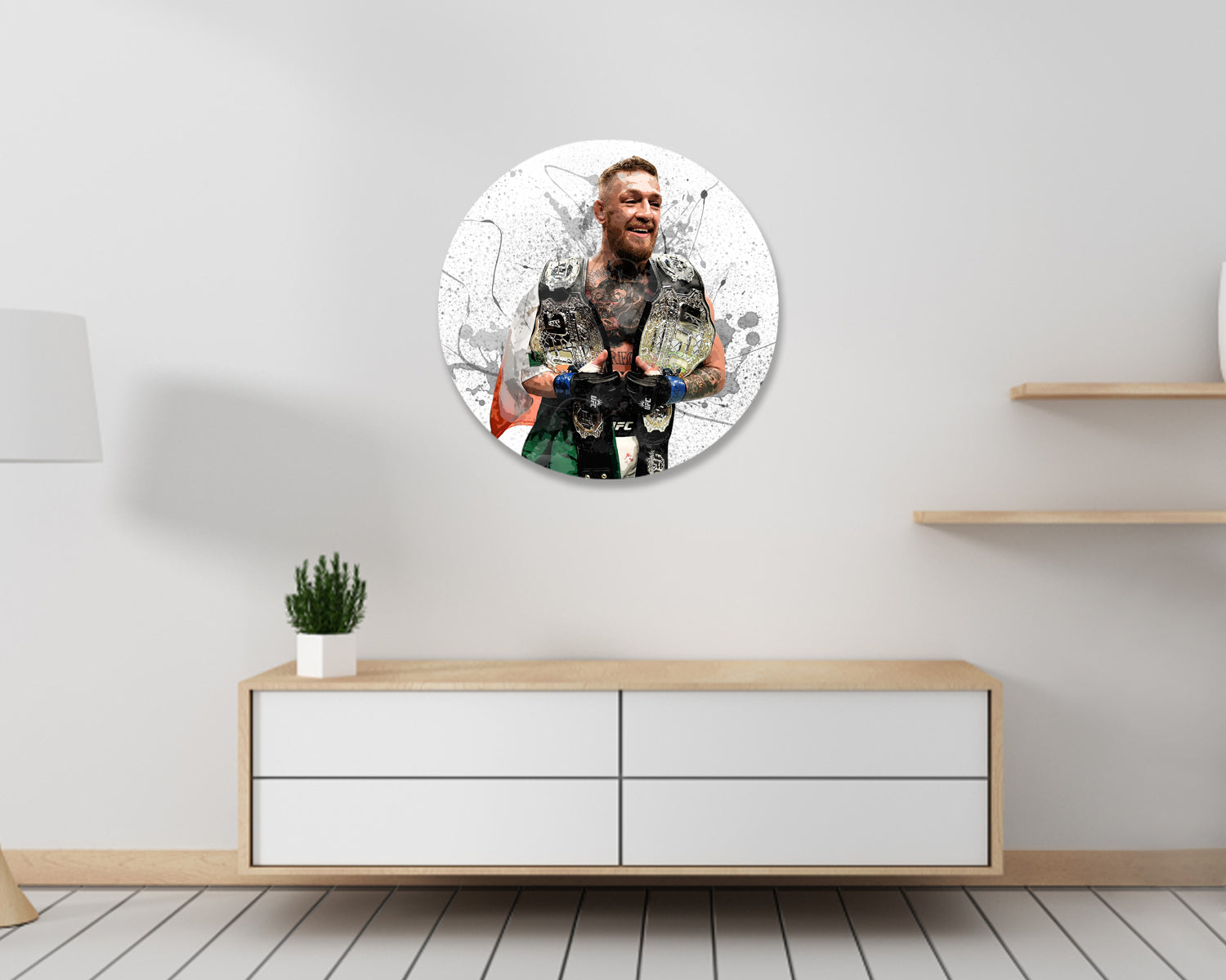 Conor McGregor Round Wall Art