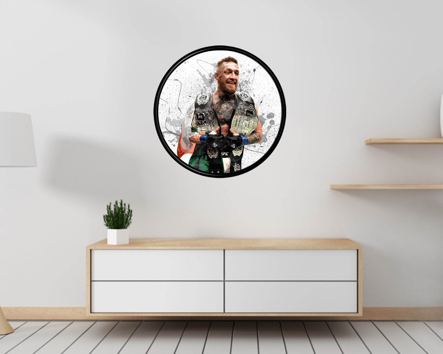 Conor McGregor Round Wall Art