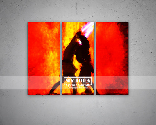 Anakin vs. Obi-Wan Multicolor Wall Art