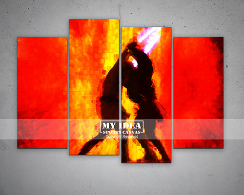 Anakin vs. Obi-Wan Multicolor Wall Art