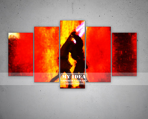Anakin vs. Obi-Wan Multicolor Wall Art