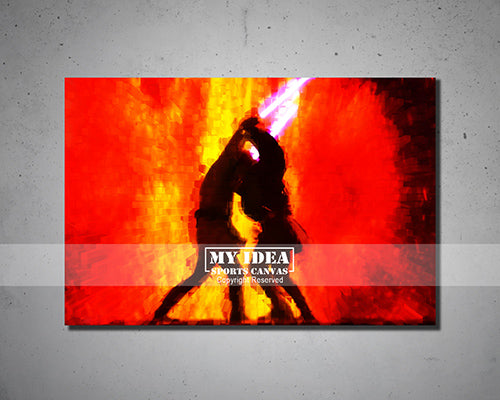 Anakin vs. Obi-Wan Multicolor Wall Art