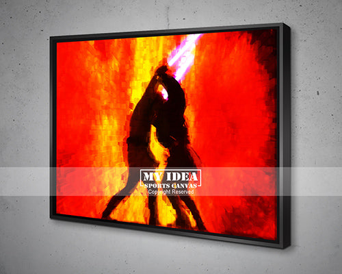 Anakin vs. Obi-Wan Multicolor Wall Art
