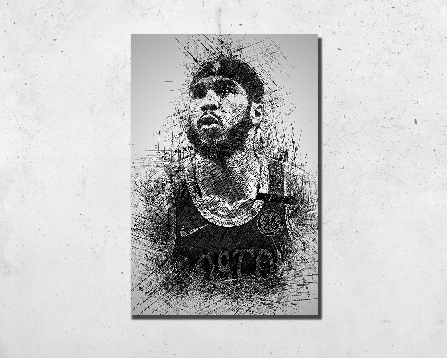 Jayson Tatum Sketch Wall Art