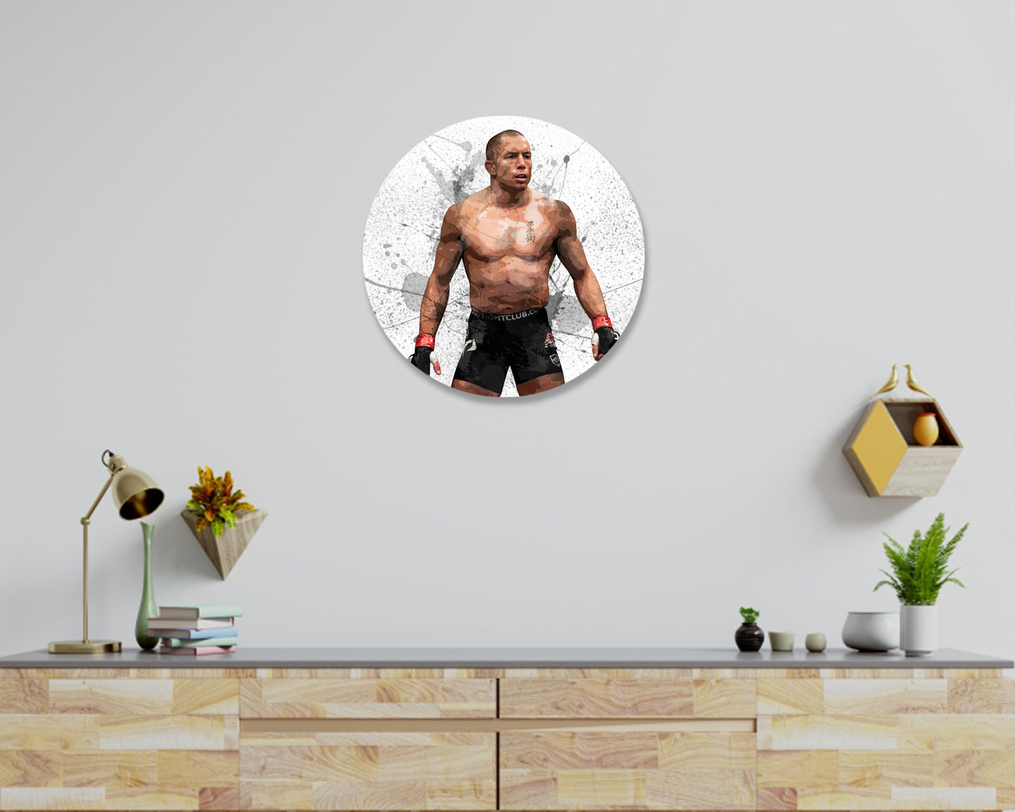 Georges St Pierre Round Wall Art