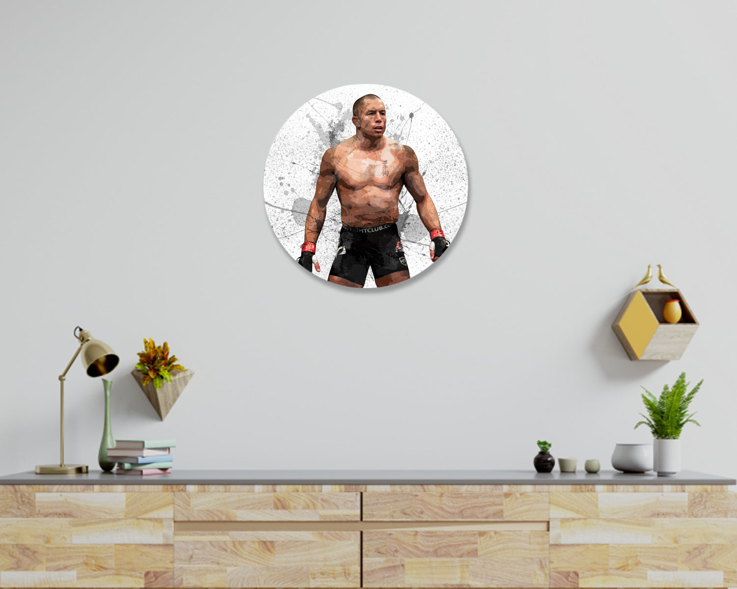 Georges St Pierre Round Wall Art