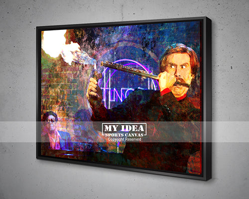 The Legend of Ron Burgundy Jazz Flute Multicolor Wall Art