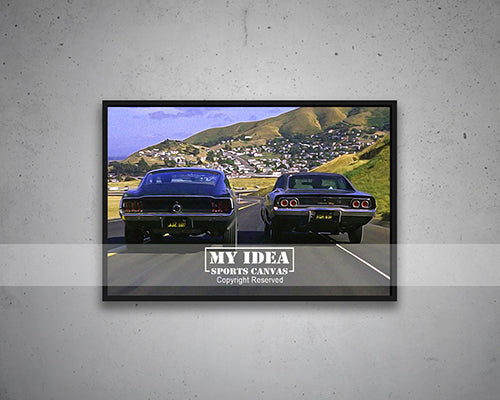 Car Chase Bullitt Multicolor Wall Art