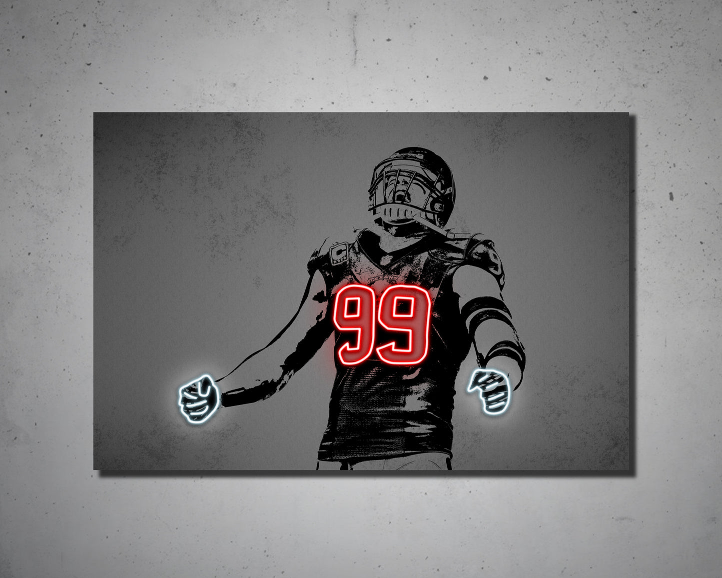 T. J. Watt Canvas Wall Art
