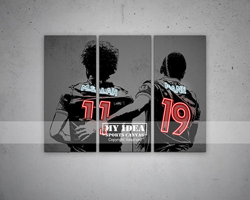 Mo Salah vs Sadio Canvas Wall Art