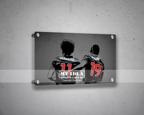 Mo Salah vs Sadio Canvas Wall Art