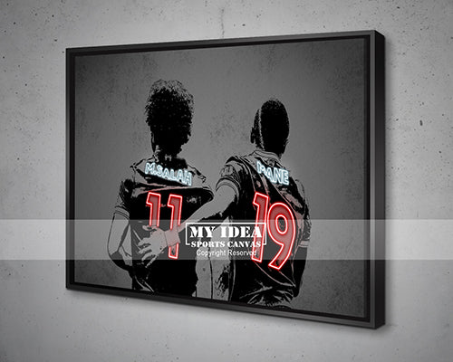 Mo Salah vs Sadio Canvas Wall Art