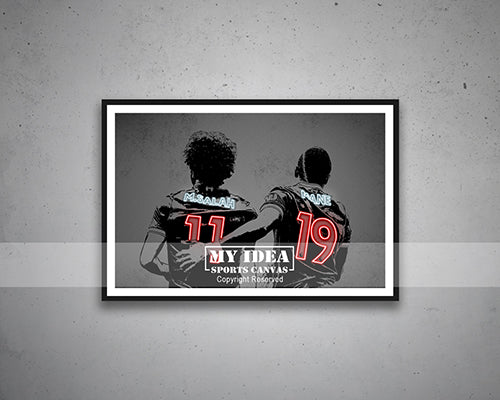 Mo Salah vs Sadio Canvas Wall Art