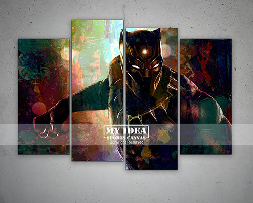 Black Panther Multicolor Wall Art