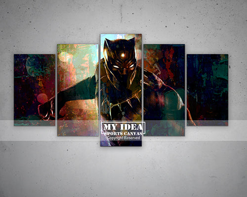 Black Panther Multicolor Wall Art