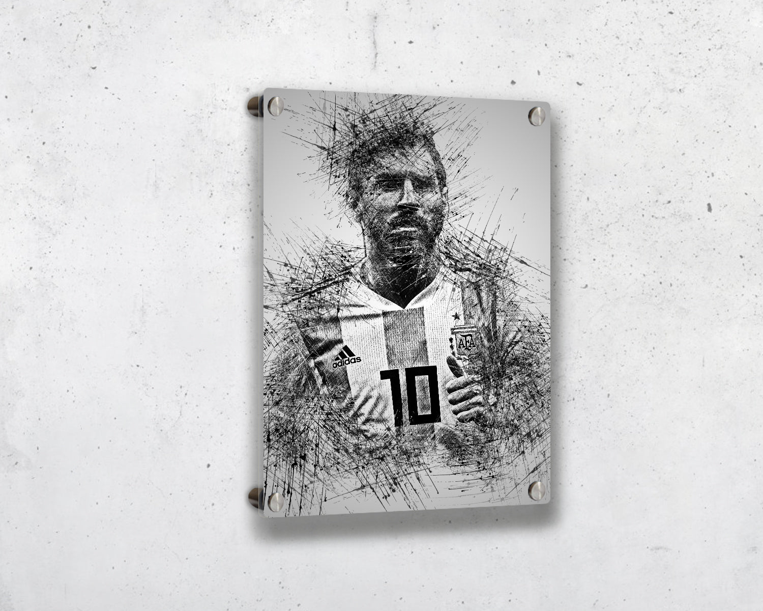 Lionel Messi Sketch Wall Art