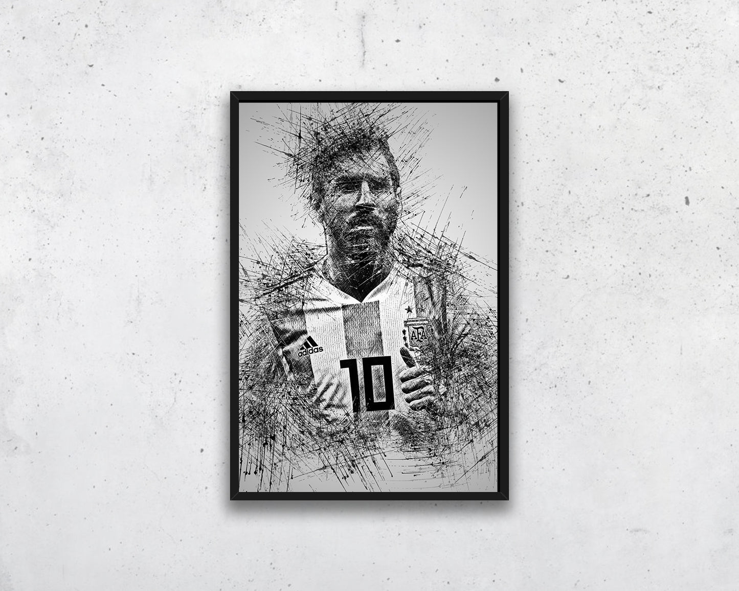 Lionel Messi Sketch Wall Art